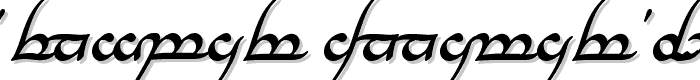 Tengwar Annatar Bold Italic font